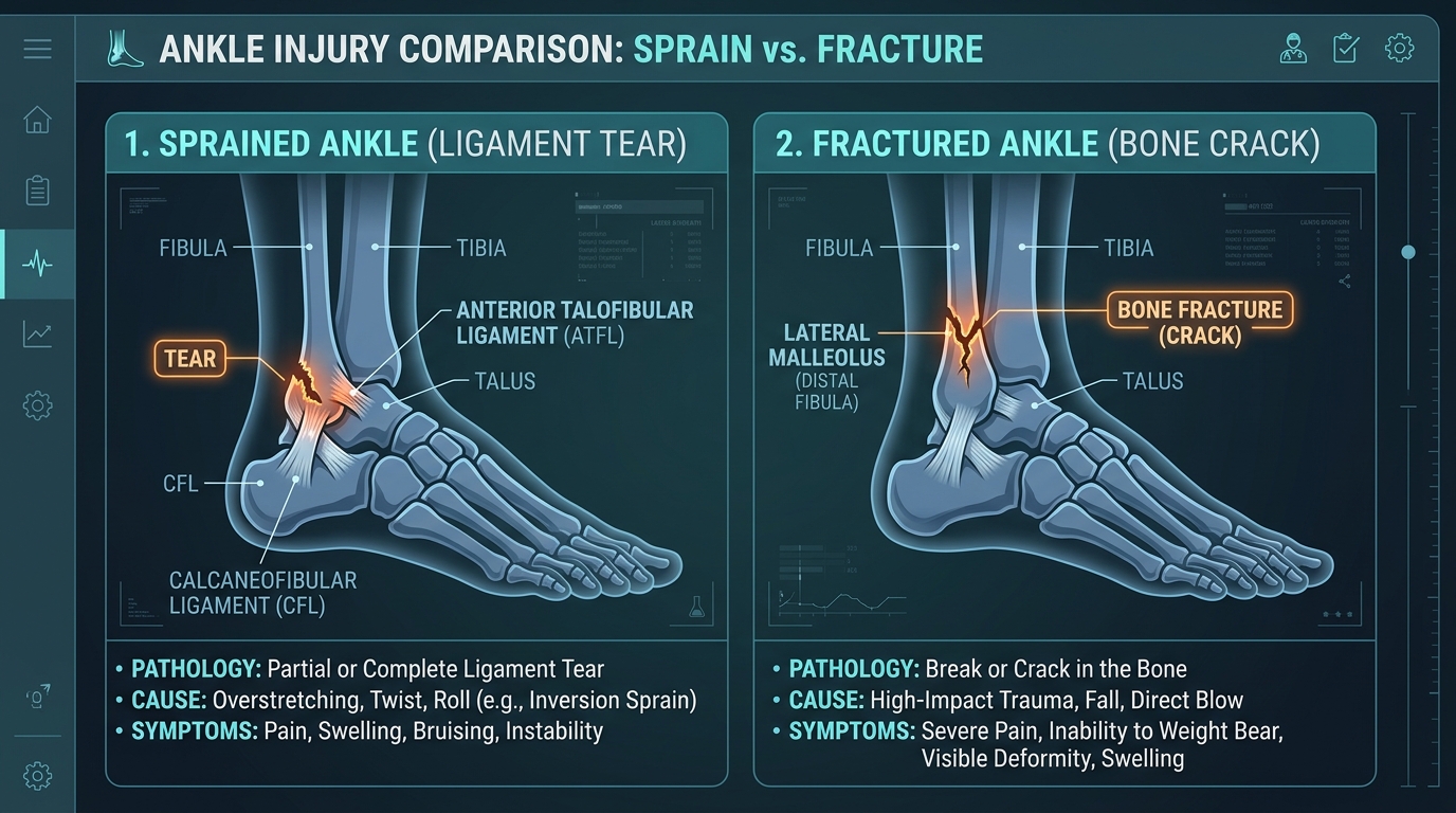 Sprain vs Fracture in Terms of Bone Injuries